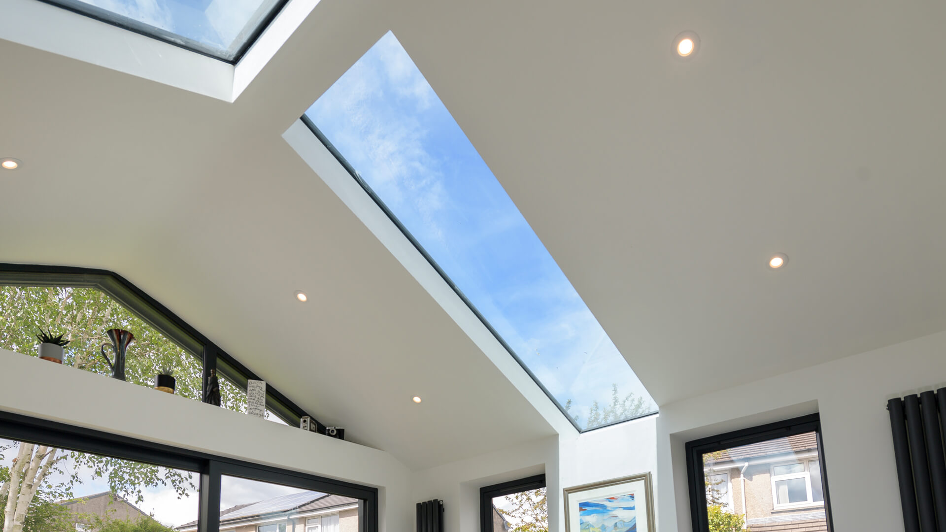 Modern Tiled Tiled Roof Extension Internal Detail